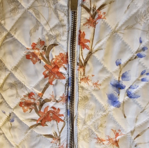 Chico's Sz 3 XL Floral Zip Jacket - Picture 5 of 7